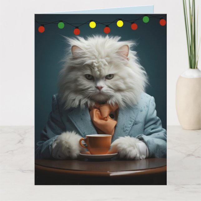 COOL CAT CHRISTMAS GREETING CARD KORT (Framsida)