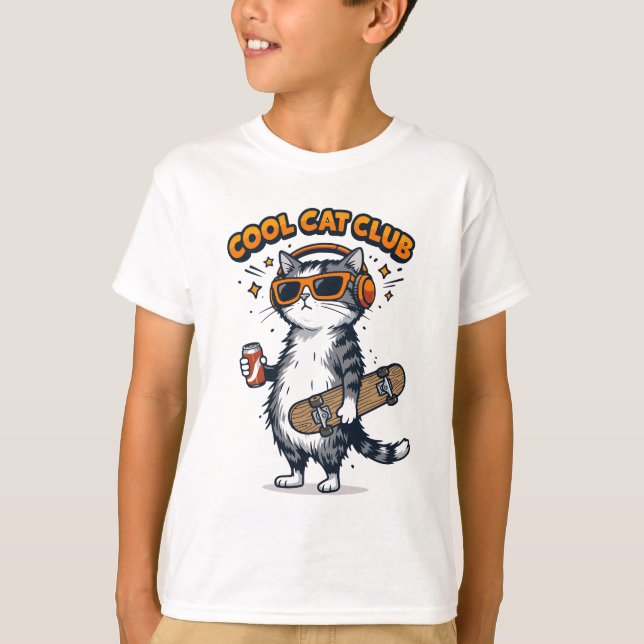Cool Cat Club T Shirt (Framsida)