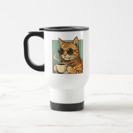 Cool Cat Coffee Retro Style Design for Cat Lovers Resemugg