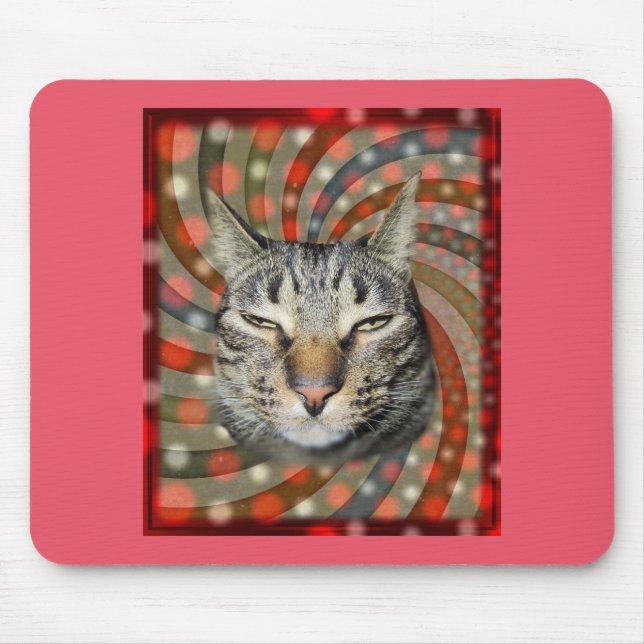 Cool Cat – DU SKRIVER KAPTIONEN till din present! Musmatta (Framsidan)