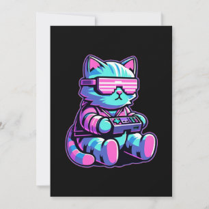 Cool Cat Gamer Inbjudningar
