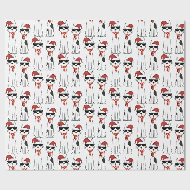 Cool Cat God Jul Presentpapper (Platt)