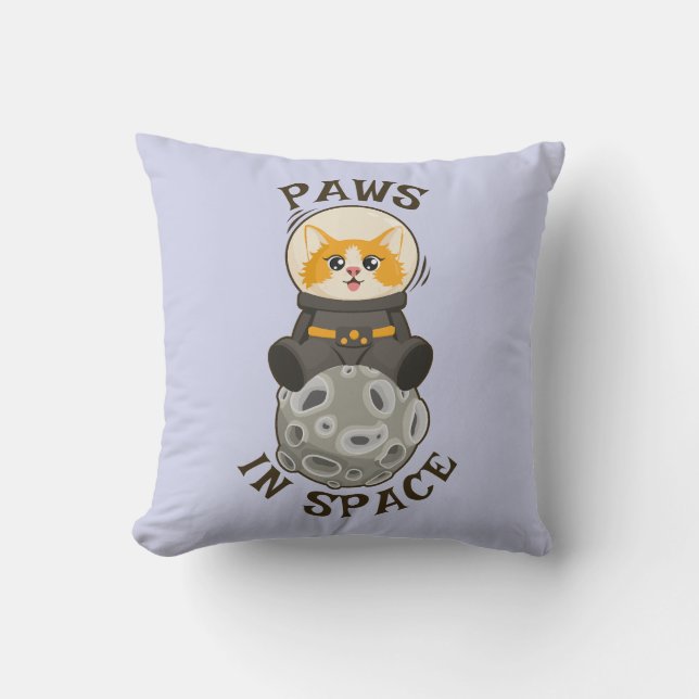Cool Cat in space Cat Astronaut Cosmic animal Moon Kudde (Framsida)