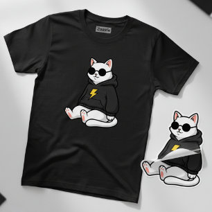 Cool Cat med Hoodie & Solglasögon T-Shirt