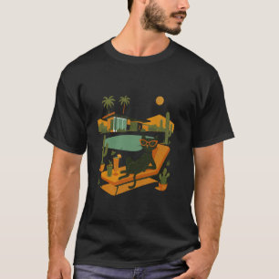 Cool Cat Mid Century Palm Springs stämning Retro M T Shirt
