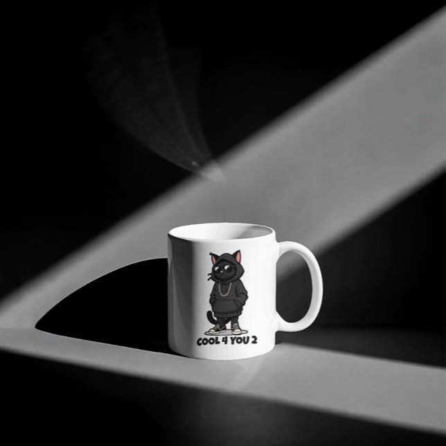 Cool Cat mug– Funny Streetwear Cat Design "Cool Kaffemugg (Skapare uppladdad)