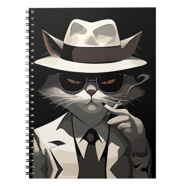 Cool Cat Noir: Sofistikerad och mystisk katt Anteckningsbok (Framsidan)