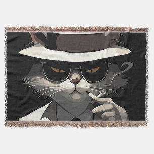 Cool Cat Noir: Sofistikerad och mystisk katt Filt