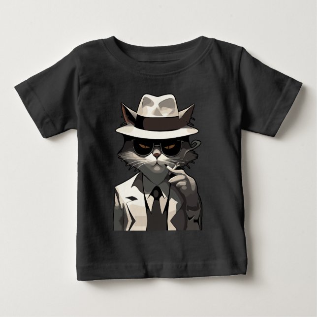 Cool Cat Noir: Sofistikerad och mystisk katt T Shirt (Framsida)