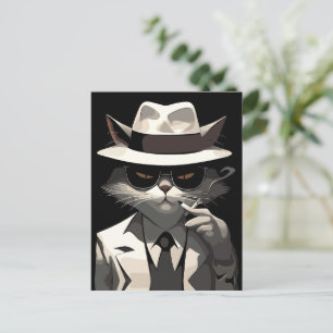 Cool Cat Noir: Sofistikerad och mystisk katt Vykort