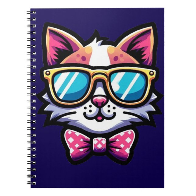 Cool Cat Notebook – Fun & Stylish Stationery Anteckningsbok (Framsidan)