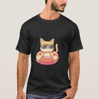 Cool Cat På Sommarlov Resa Serietidning T Shirt