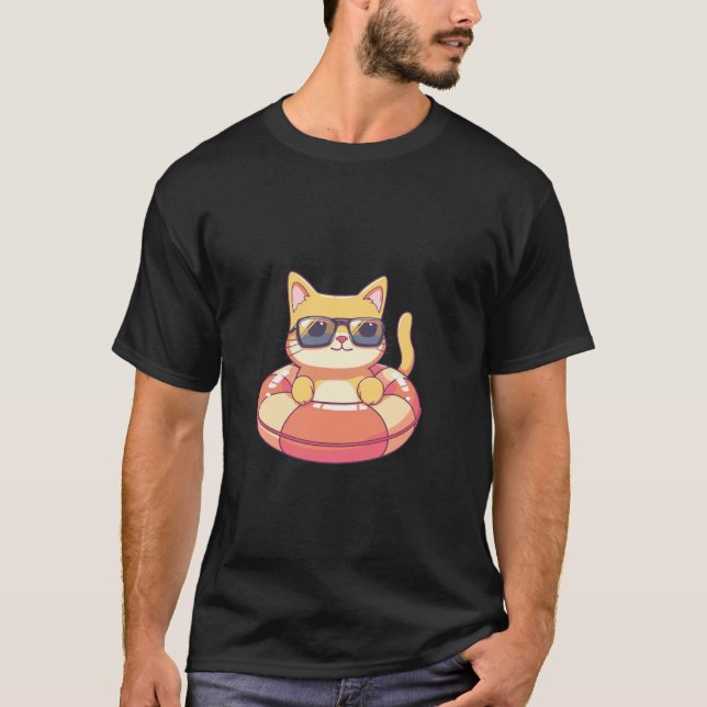 Cool Cat På Sommarlov Resa Serietidning T Shirt (Framsida)