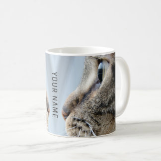 Cool Cat Profile Close-Up Photo Personalised Kaffemugg