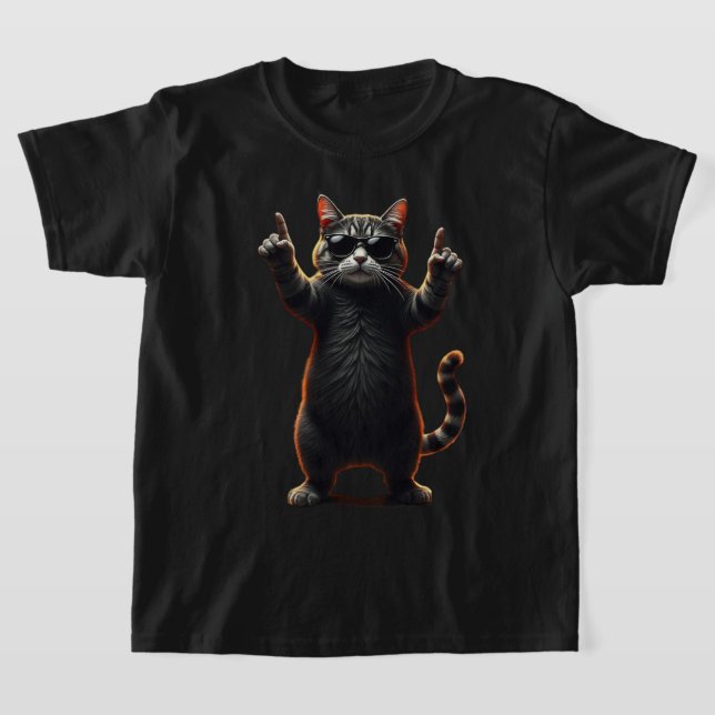 Cool Cat Rock Dancer Tee | Roligt present till dju (Laydown)
