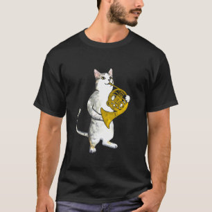 Cool Cat som spelar fransk hornmusiker orkester Mu T Shirt