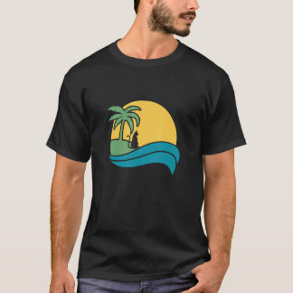 Cool Cat Sunset Island T Shirt