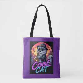 Cool Cat Trombone Player Music Quote Tote Bag Tygkasse