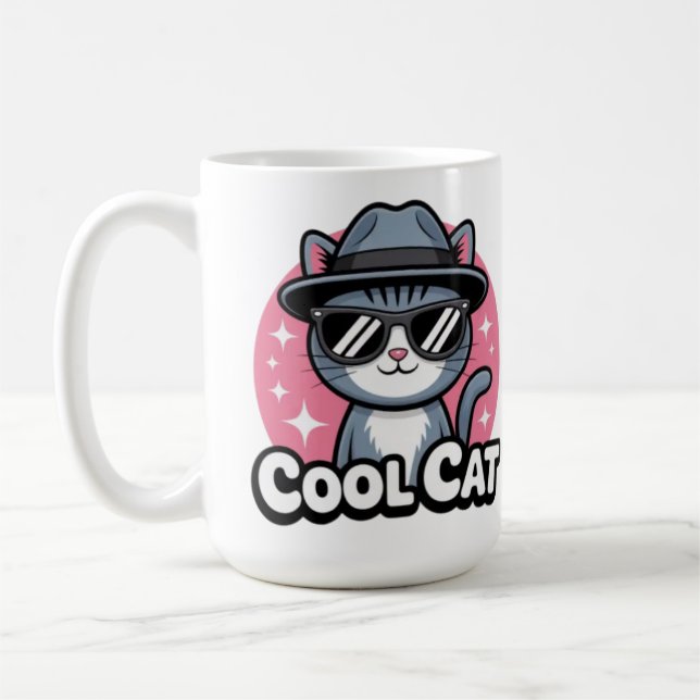 Cool Cat Vibes Kaffemugg (Vänster)