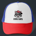 Cool Cats Club Keps<br><div class="desc">Unleash your inner feline flair with this playful and trendy t-shirt design featuring a cool gray cat wearing stylish black sunglasses and a red cap. Perfect for cat lovers and streetwear fans alike, this design combines cuteness and attitude in one purr-fect package. Whether you're hitting the streets or lounging at...</div>