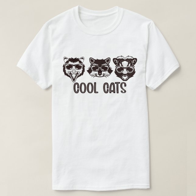 Cool Cats (Dark) T Shirt (Design framsida)