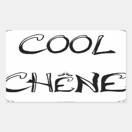 COOL CHÊNE - Jeux de Mots - Francois Ville Rektangulärt Klistermärke