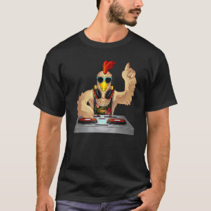 Cool Chicken Dj Party Animal Musikmixare T Shirt
