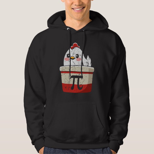Cool Chicken Pot Pi Symbol Math Teachers Students Hoodie (Framsida)