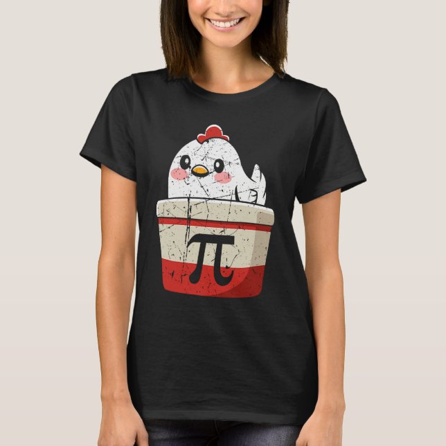 Cool Chicken Pot Pi Symbol Math Teachers Students T Shirt (Framsida)