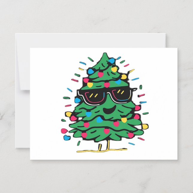 Cool Christmas Tree Classic Magnetisk Inbjudningskort (Framsida)