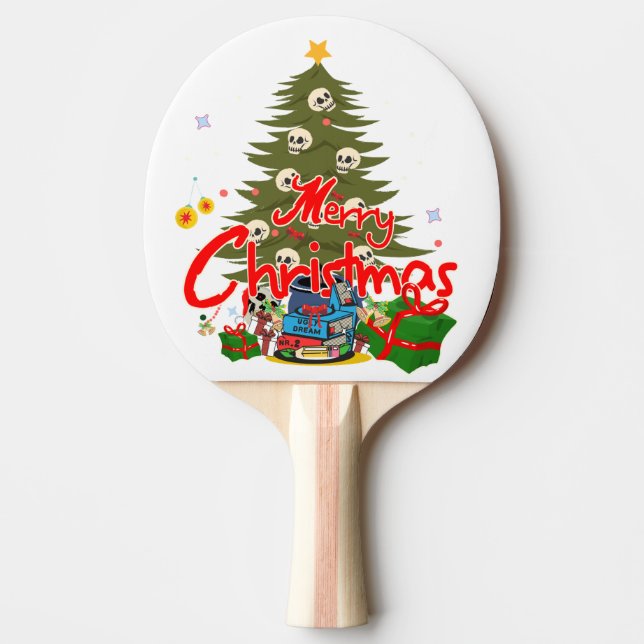 cool Christmas with skulls  Pingisracket (Framsidan)