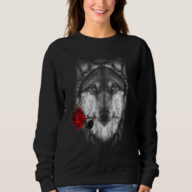 Cool Colorful Wolf face 2 T Shirt (Framsida)