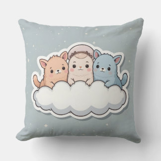 Cool comfort cushion with cute creatures kudde