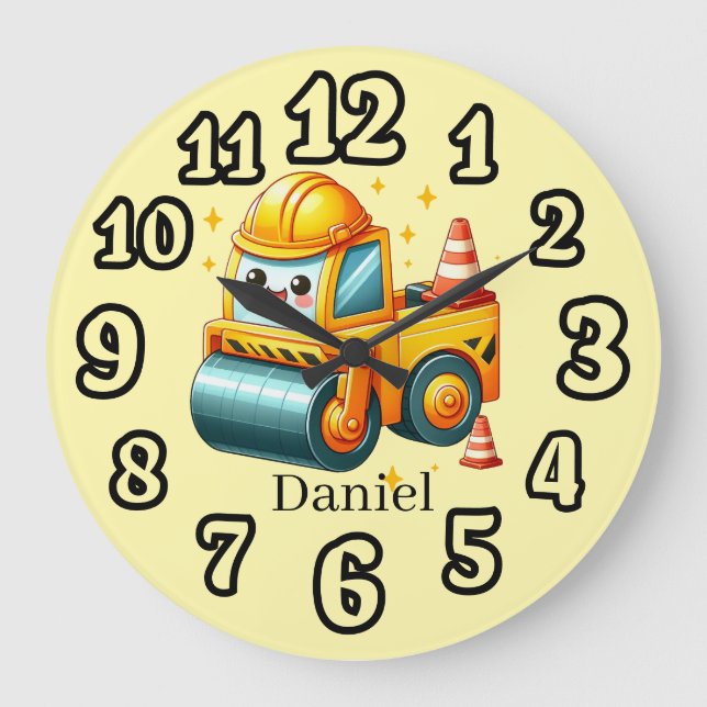 Cool Construction lovers add name Stor Klocka (Framsida)