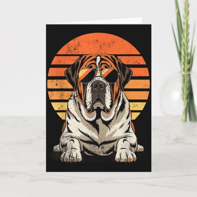 Cool cool sankt bernhardshund mamma pappa present  kort (Framsida)
