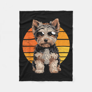 Cool cool yorkipoo mom dad gift vintage dog owners fleecefilt
