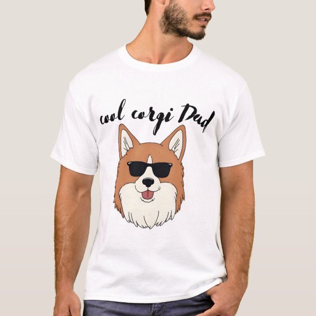 Cool Corgi Dad Tees T Shirt (Framsida)