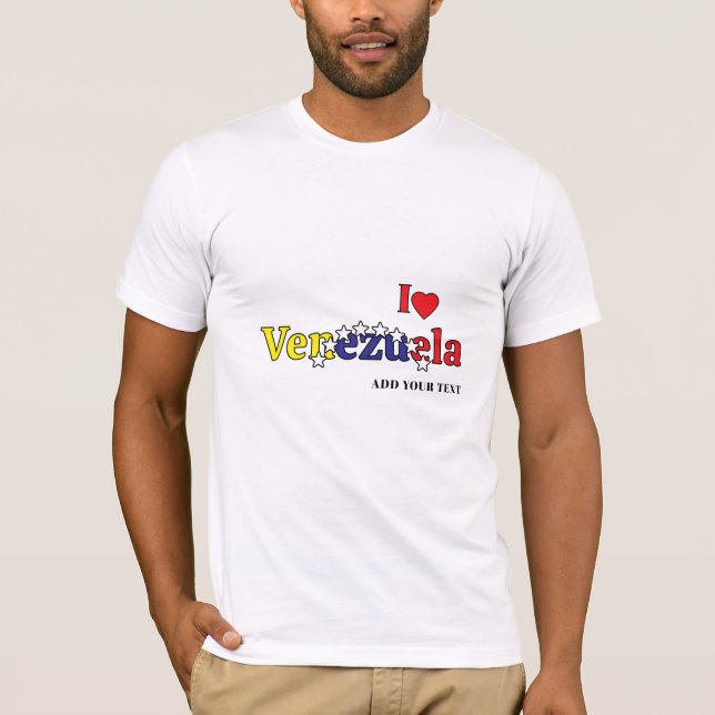 cool country flag customize men's Venezuelan  T Shirt (Framsida)