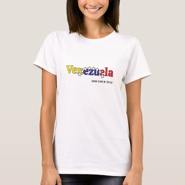 cool country flag customize women's Venezuelan 3 T Shirt (Framsida)