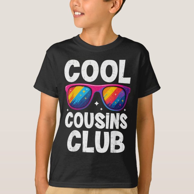 Cool Cousins Club Family Matching Funny Cousin Squ T Shirt (Framsida)