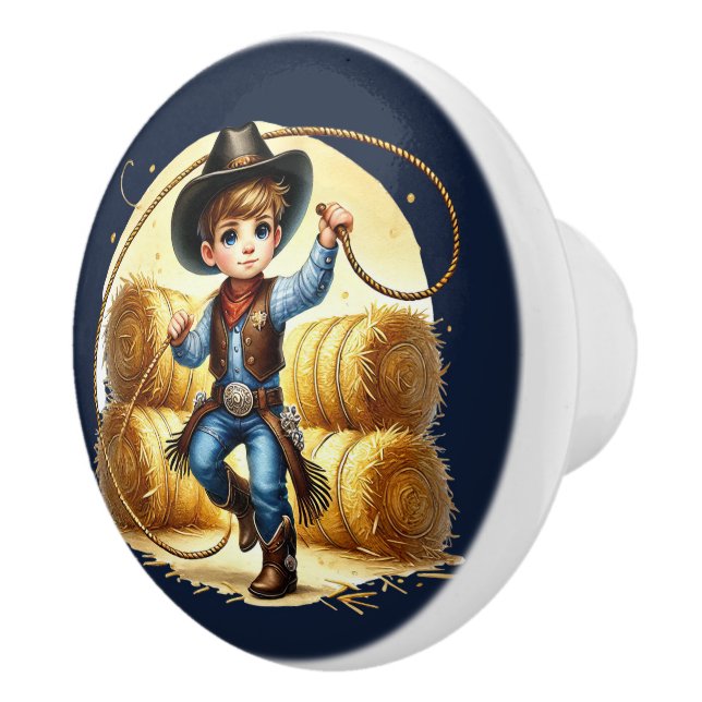 Cool cowboy som repade pojkar knopp (Höger)