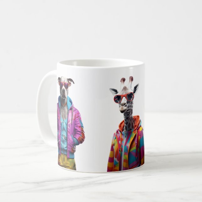 Cool Crew” – Colour-Pop Animal Squad Mug Kaffemugg (Framsida vänster)