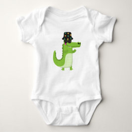 Cool Crocodile with Sunglasses and Leafy Bucket T Shirt