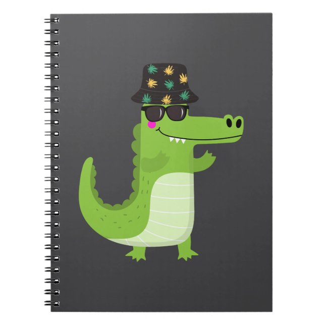 Cool Crocodile with Sunglasses | Anteckningsbok (Framsidan)