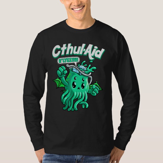 Cool Cthulhu Hjälp  Cthulhu R'lyeehh Söt Meme Hall T Shirt (Framsida)