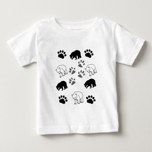 Cool Cub Toddler Shirt | Polar Bear & Paws Graphic T Shirt (Framsida)