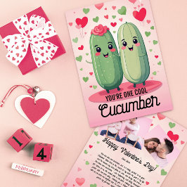 Cool Cucumber Love Alla hjärtans dag Julkort