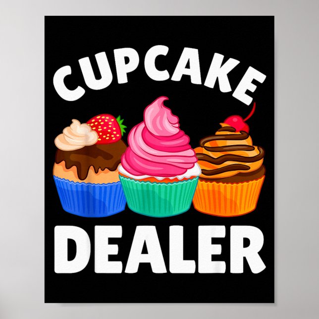 Cool Cupcake Costume For Men Women Baking Cupcake  Poster (Framsidan)