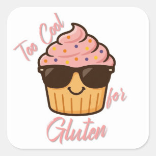 Cool Cupcake  Fyrkantigt Klistermärke