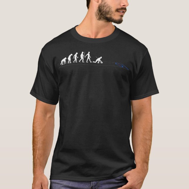 Cool Curling Art för Stone Ice Curling Sport T Shirt (Framsida)